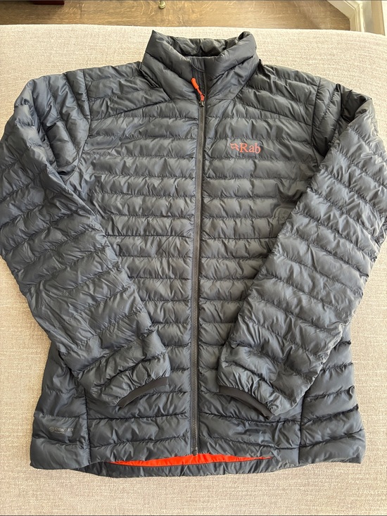 Rab Other - Rab Men's Lightweight Grey Packable Jacket with Orange Accents
